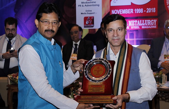 RINL-VSP awarded with Steelies India Award 2018 for Excellence in Media Relations