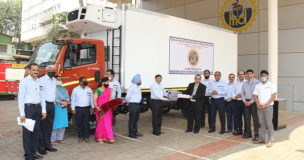 MDL gifted a refrigerated truck worth Rs 32 lakh to Govt Medical Stores Depot, Mumbai