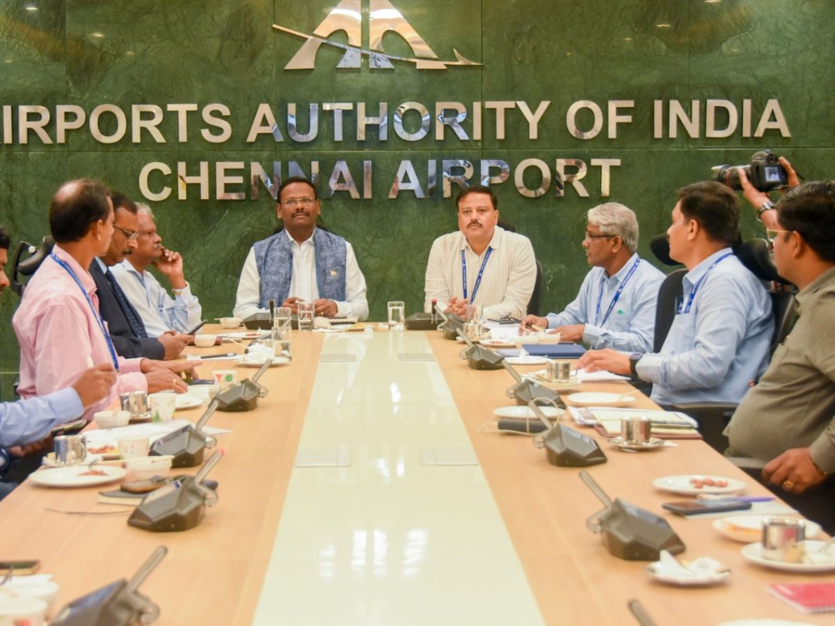 M. Suresh, Member of Air Navigation Services visited Chennai Airport