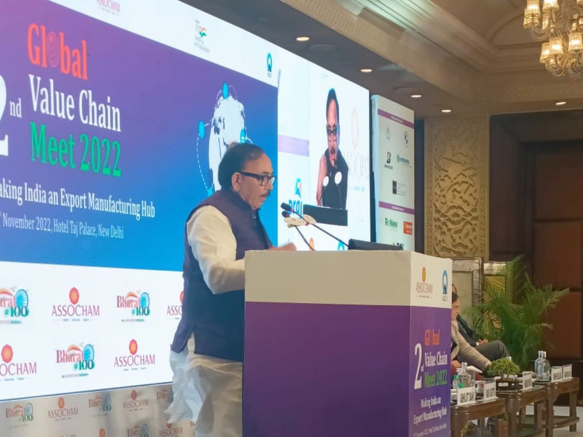 Union Minister Mahendra Nath Pandey addressed the 2nd Global Value Chain Meet organized by ASSOCHAM