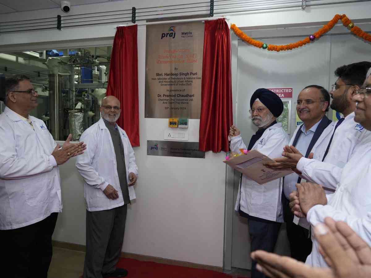 Minister Hardeep Singh inaugurates Ethanol to Sustainable Aviation Fuel demo plant