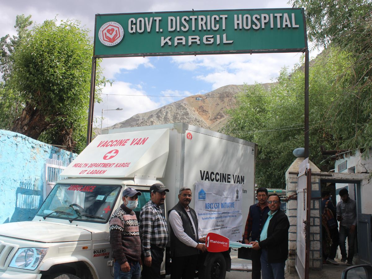 NBCC contributed Vaccination Vans, Deep Freezers and Refrigerators in Ladakh