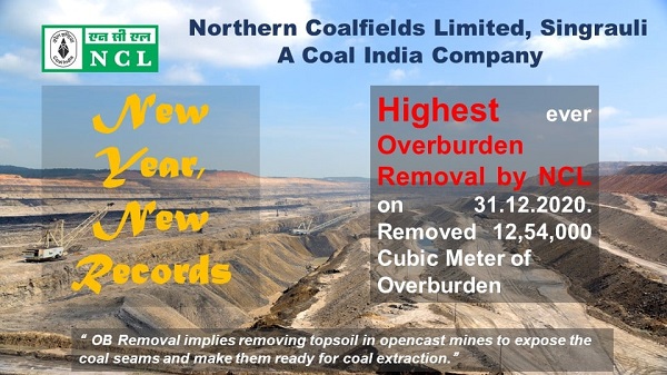 NCL's Highest ever Overburden Removal