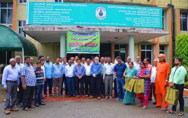 Central Workshop NCL Undertakes Massive Plantation drive in Jayant Plants 200 sapling
