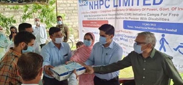NHPC distributes aids & assistive devices amongst differently-abled persons under CSR