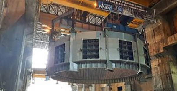 NHPC places India`s biggest Stator Assembly Unit in generator pit