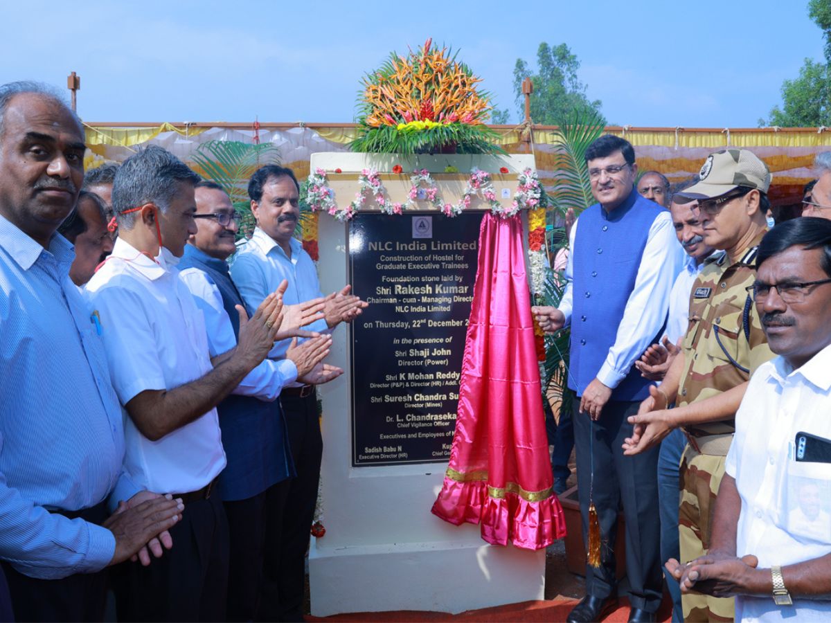 NLCIL CMD Laid Foundation Stones For New Cisf Barracks, Hostel Building For GETs
