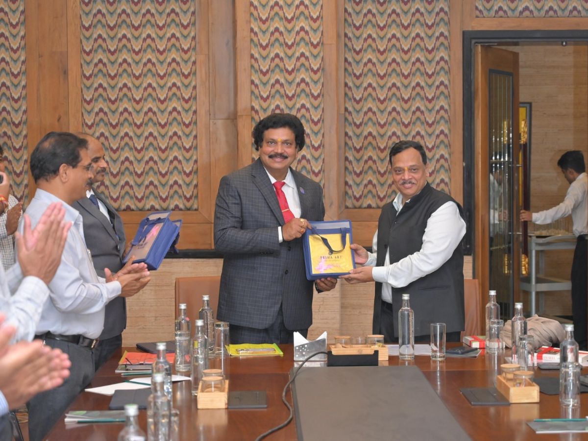 NLC India and BHEL CMDs reviewed Neyveli Talabira Thermal Project at Jharsuguda