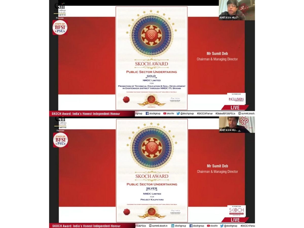 NMDC wins two awards at the 80th SKOCH Summit 2022