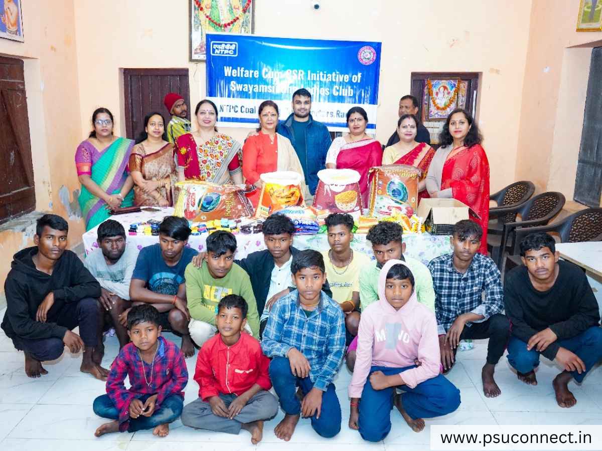 NTPC Swayamsiddha Ladies Club provides essential food items to needy children