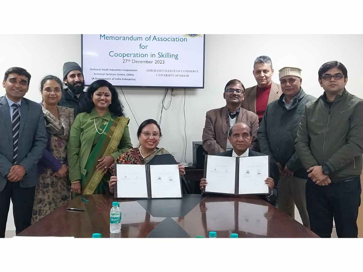 NTSC Okhla signs Memorandum of Association with Shri Ram College of Commerce