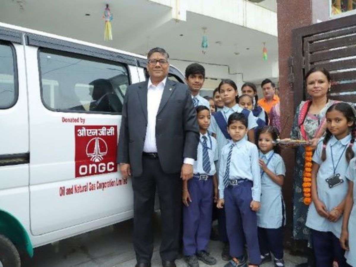 ONGC donated school van to Noida Deaf Society under CSR initiative