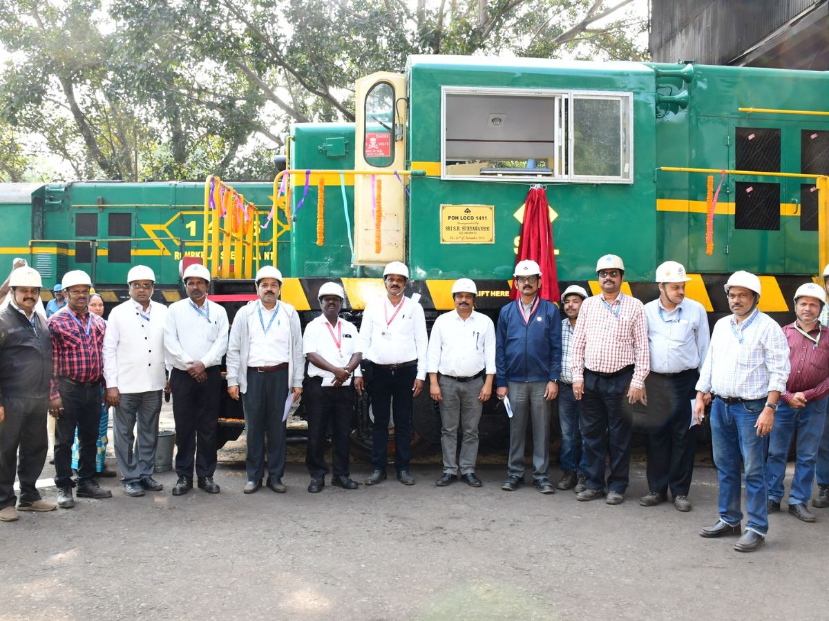 Overhauled Locomotive commissioned at T&RM Department of SAIL, RSP