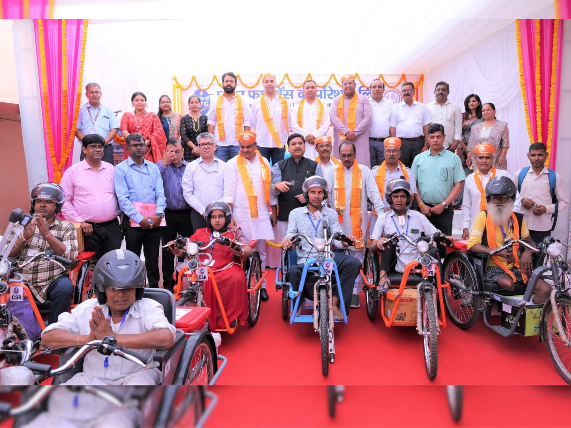PFC Distributes 70 Motorised Tricycles to Empower Divyangjans in Udaipur