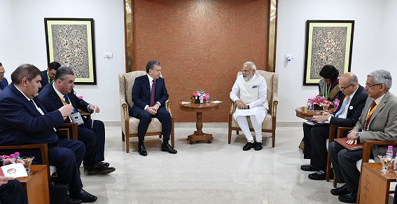 PM Meets President of Uzbekistan on sidelines of the Vibrant Gujarat Global Summit-2019