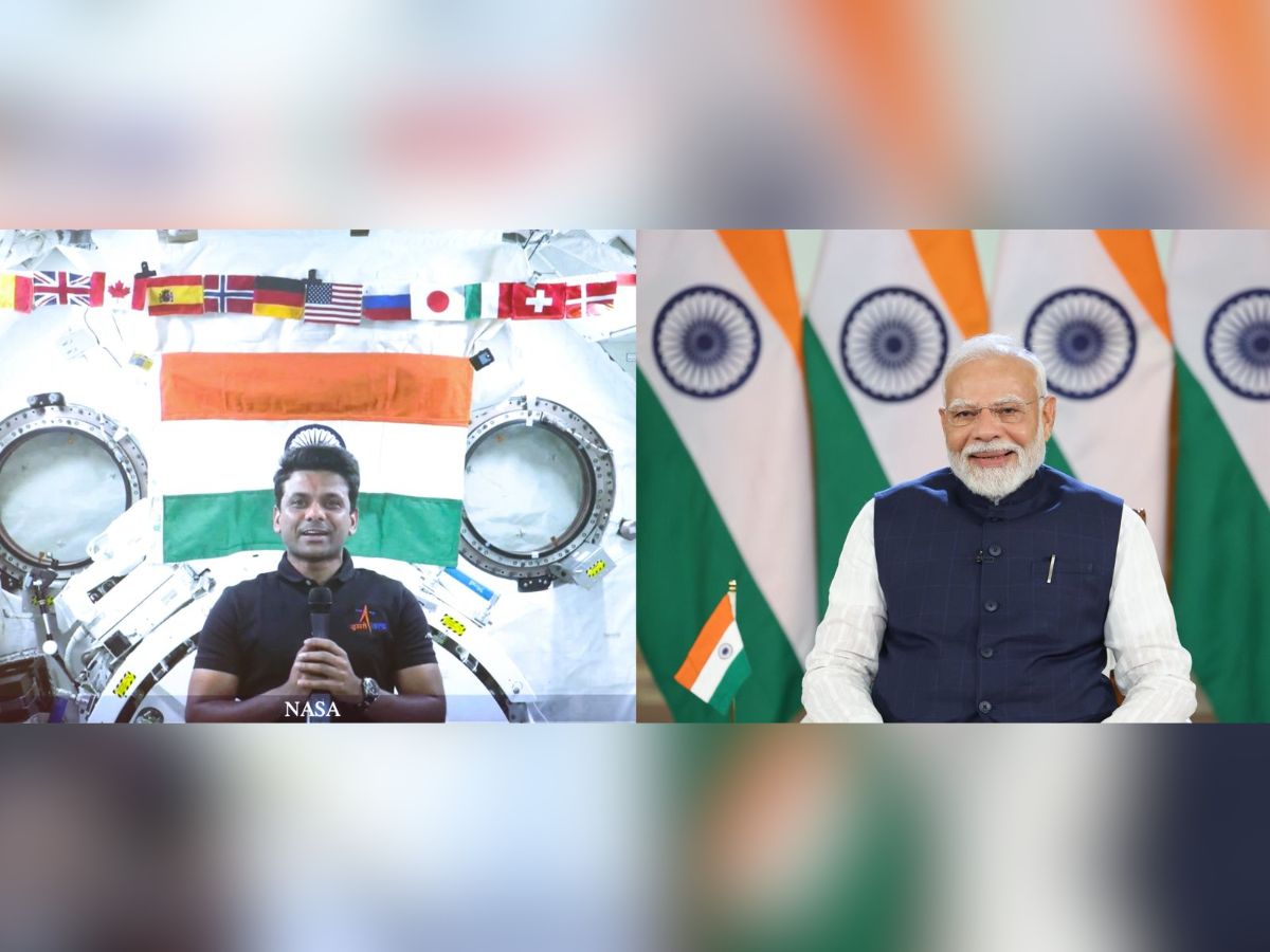PM Modi Connects with Group Captain Shubhanshu Shukla Aboard ISS, Hailing Historic Milestone