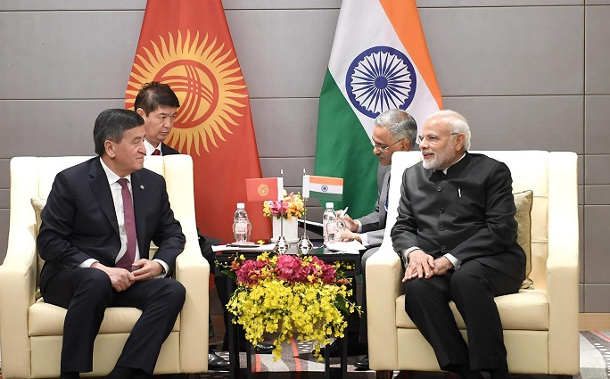PM Shri Narendra Modi Meets with President of Kyrgyzstan