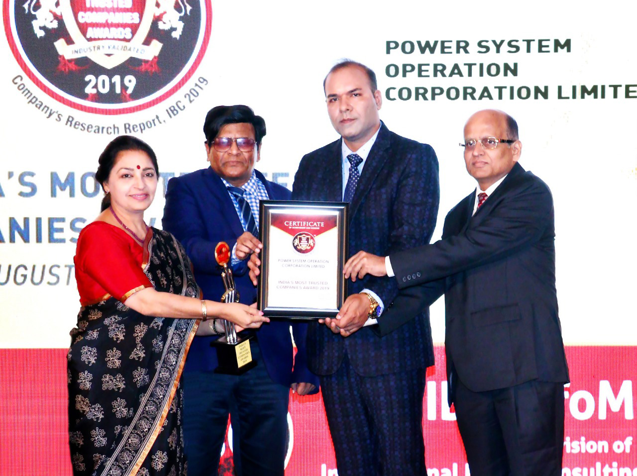 Global recognisation for POSOCO as Indias Most Trusted Company 