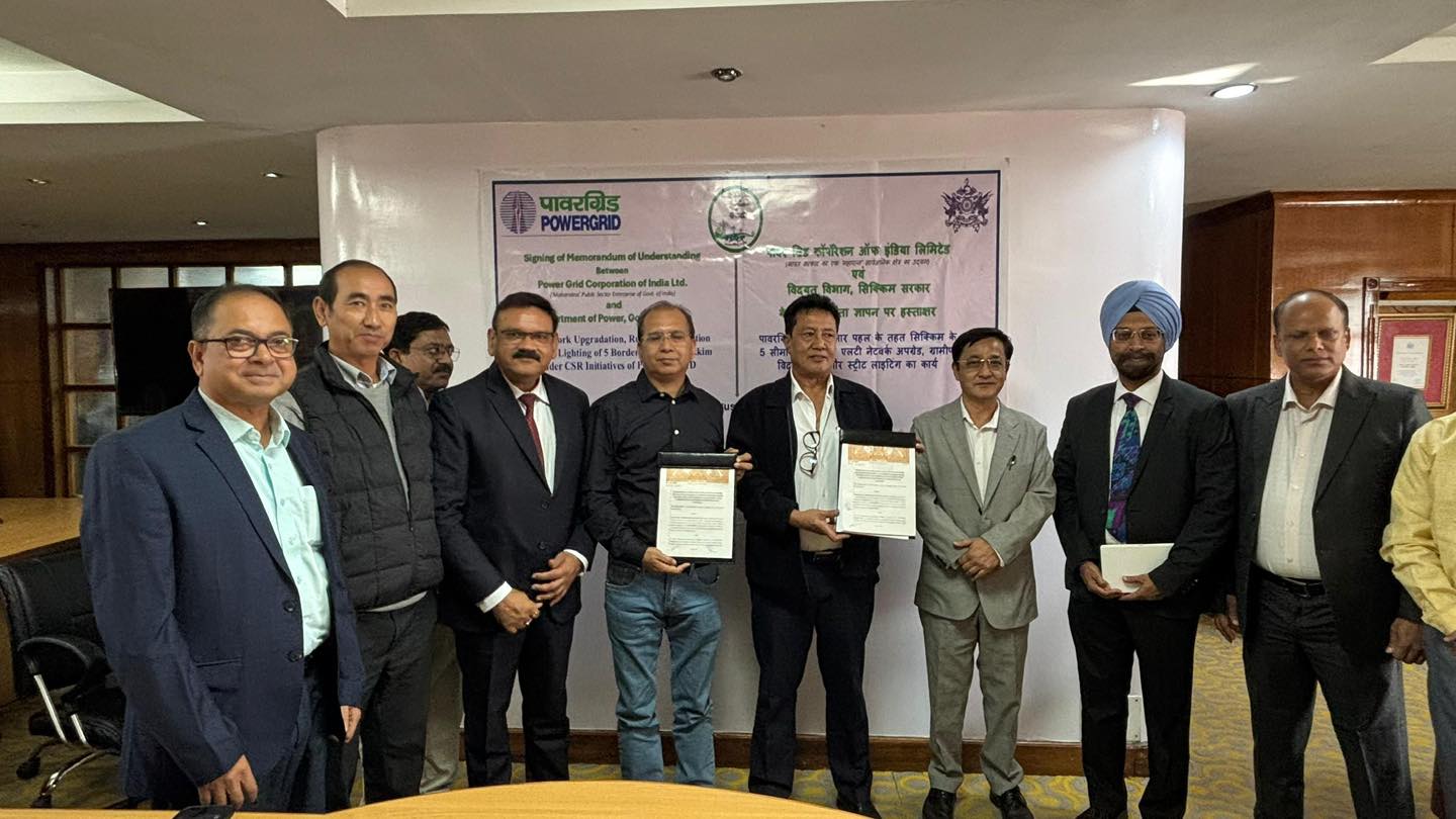 POWERGRID signed MoU with Power Department, Govt. of Sikkim