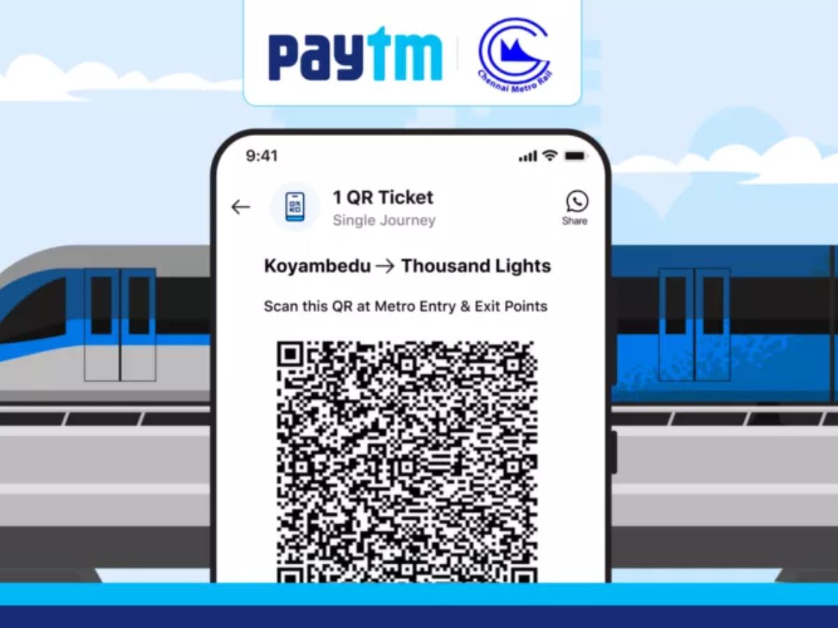 Paytm partners with Chennai Metro to launch QR-based ticketing