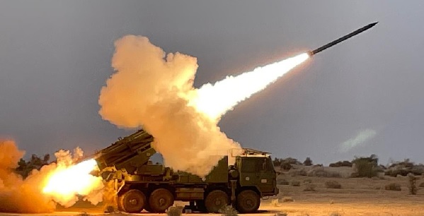 Pinaka-ER Multi Barrel Rocket Launcher System was successfully tested