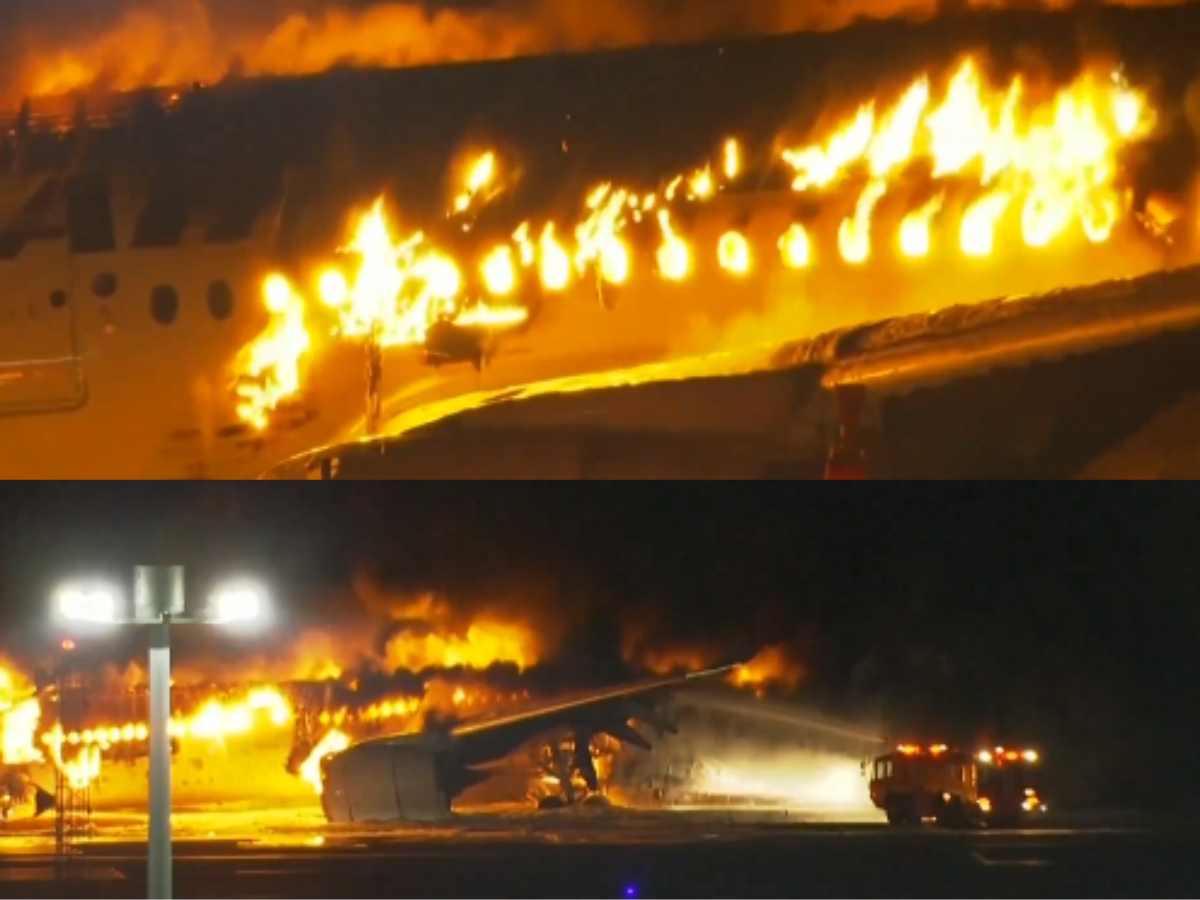 Crash at Tokyo airport; Kills five people onboard