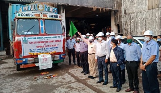 CMD RCF flagged off First export consignment of Suphala to UAE