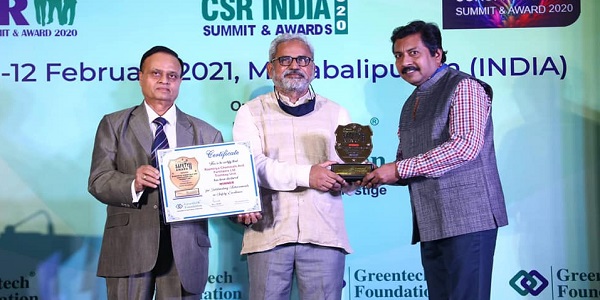 RCF awarded with Greentech Environment Award 2020