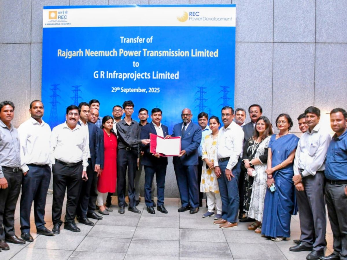 RECPDCL Handovers Rajgarh Neemuch Power Transmission SPV to G R Infraprojects