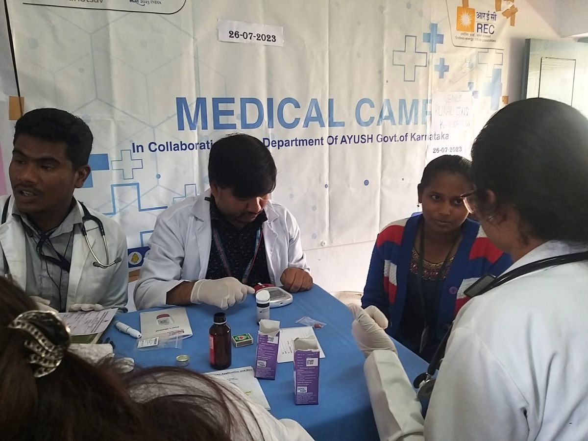 REC organised medical camp in Ramnagar, Bengaluru