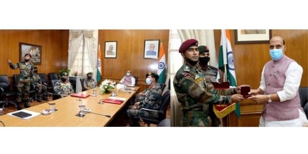 Raksha Mantri flagged-in the Indian Army Skiing Expedition, ARMEX-21
