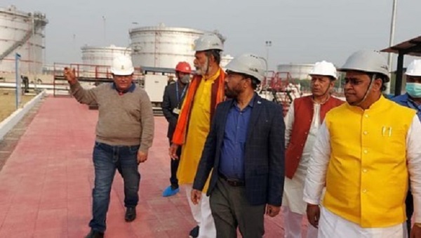 Rameshwar Teli, MoS Petroleum Visited the Bina-Panki Pipeline Project
