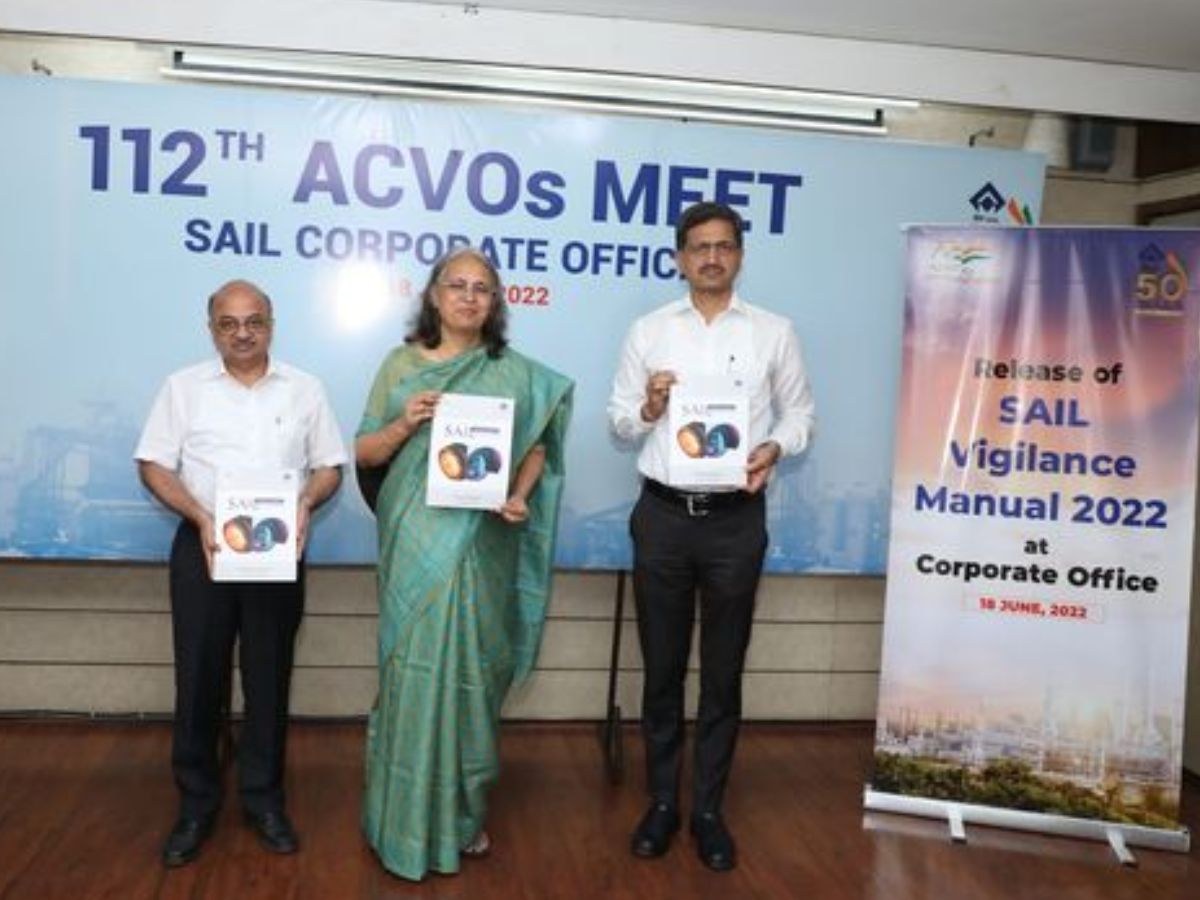 SAIL Chairman released 'SAIL Vigilance Manual 2022' during ACVOs meet