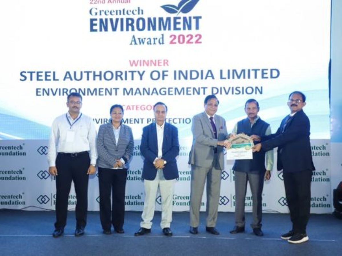 SAIL bagged coveted Greentech Environment Award 2022