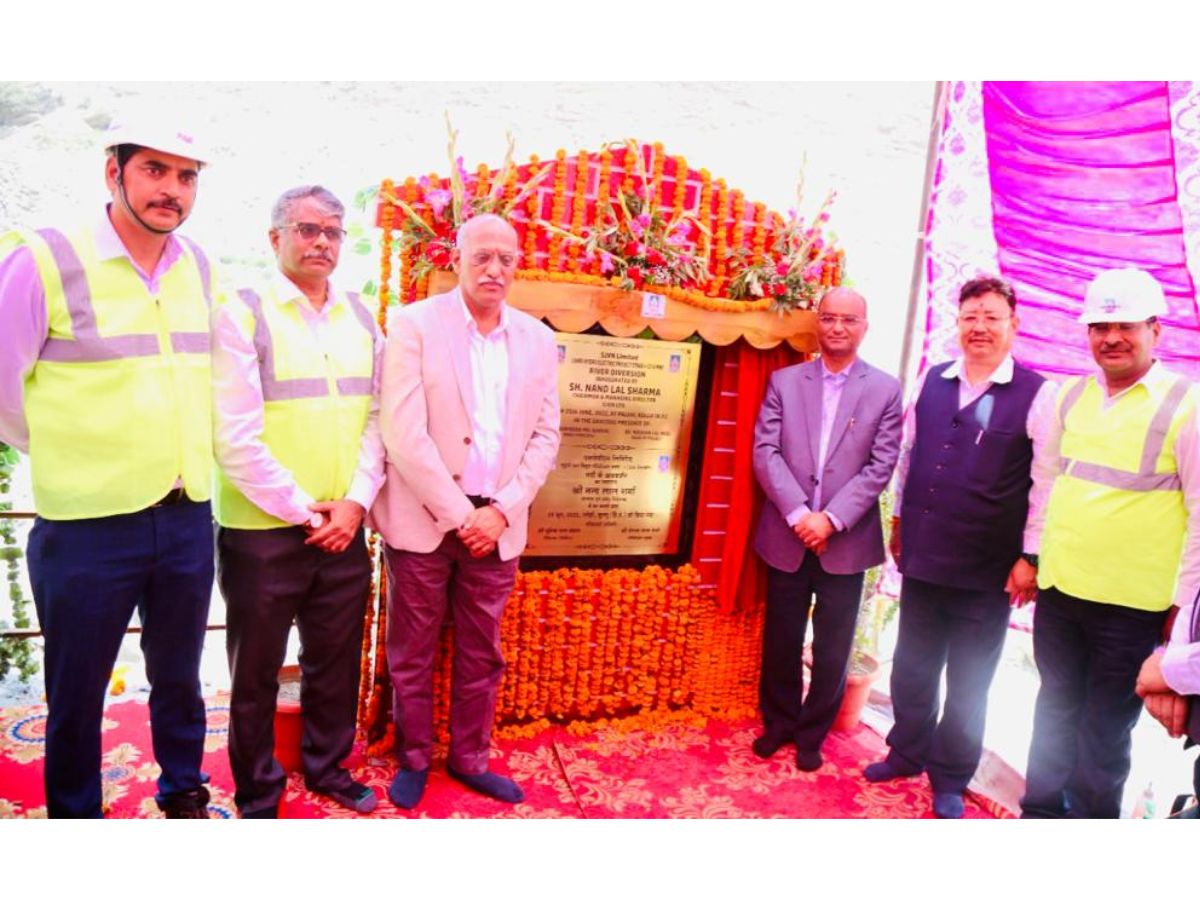 SJVN, CMD inaugurated River Diversion of Luhri Stage-1 Hydro Electric Project