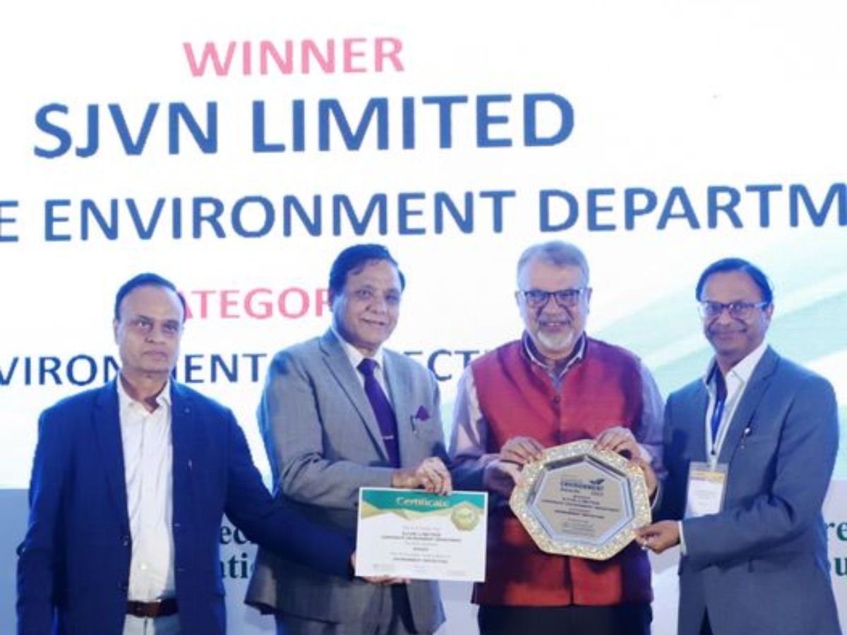 SJVN conferred with Greentech Award for Environment Protection