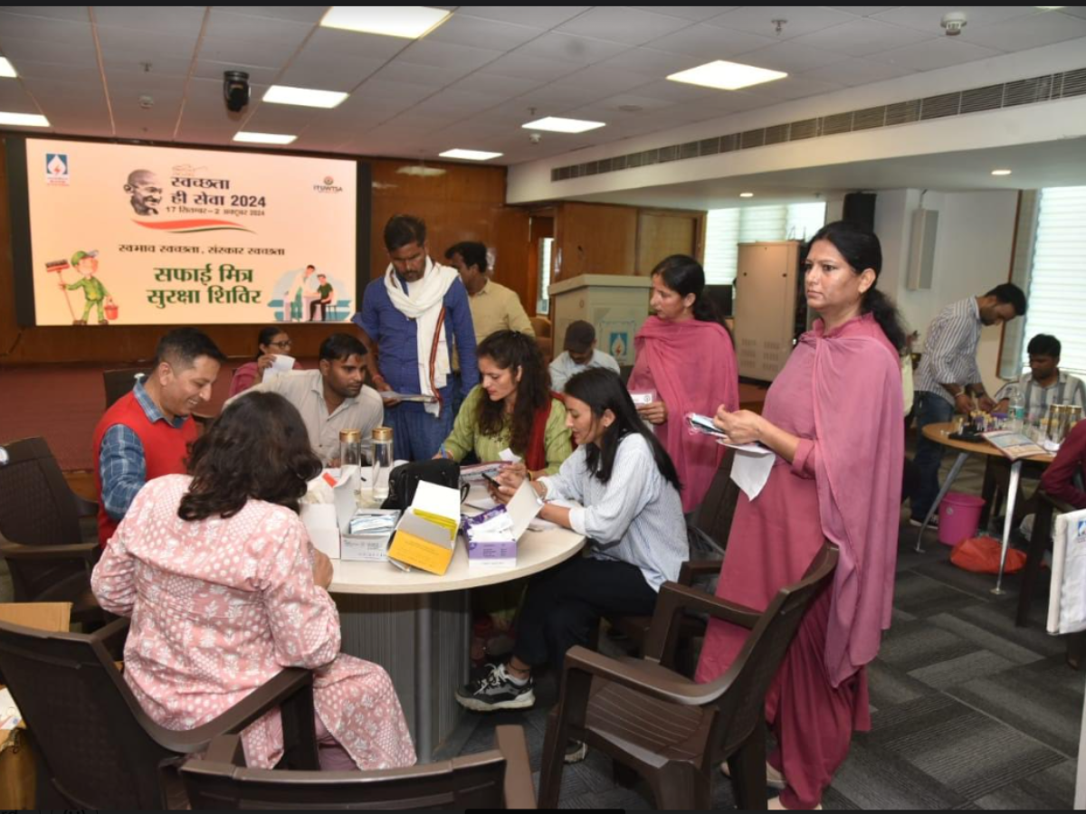 SJVN organized Health Camp for Sanitation & Construction Workers at CHQ, Shimla