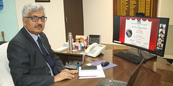 Shri A.K. Singh, CMD, NHPC Inaugurates remote sensing and GIS lab virtually