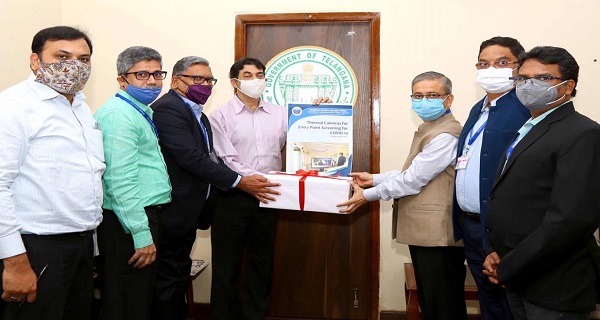 ECIL handed over the Thermal Scanners to Govt of Telangana under CSR