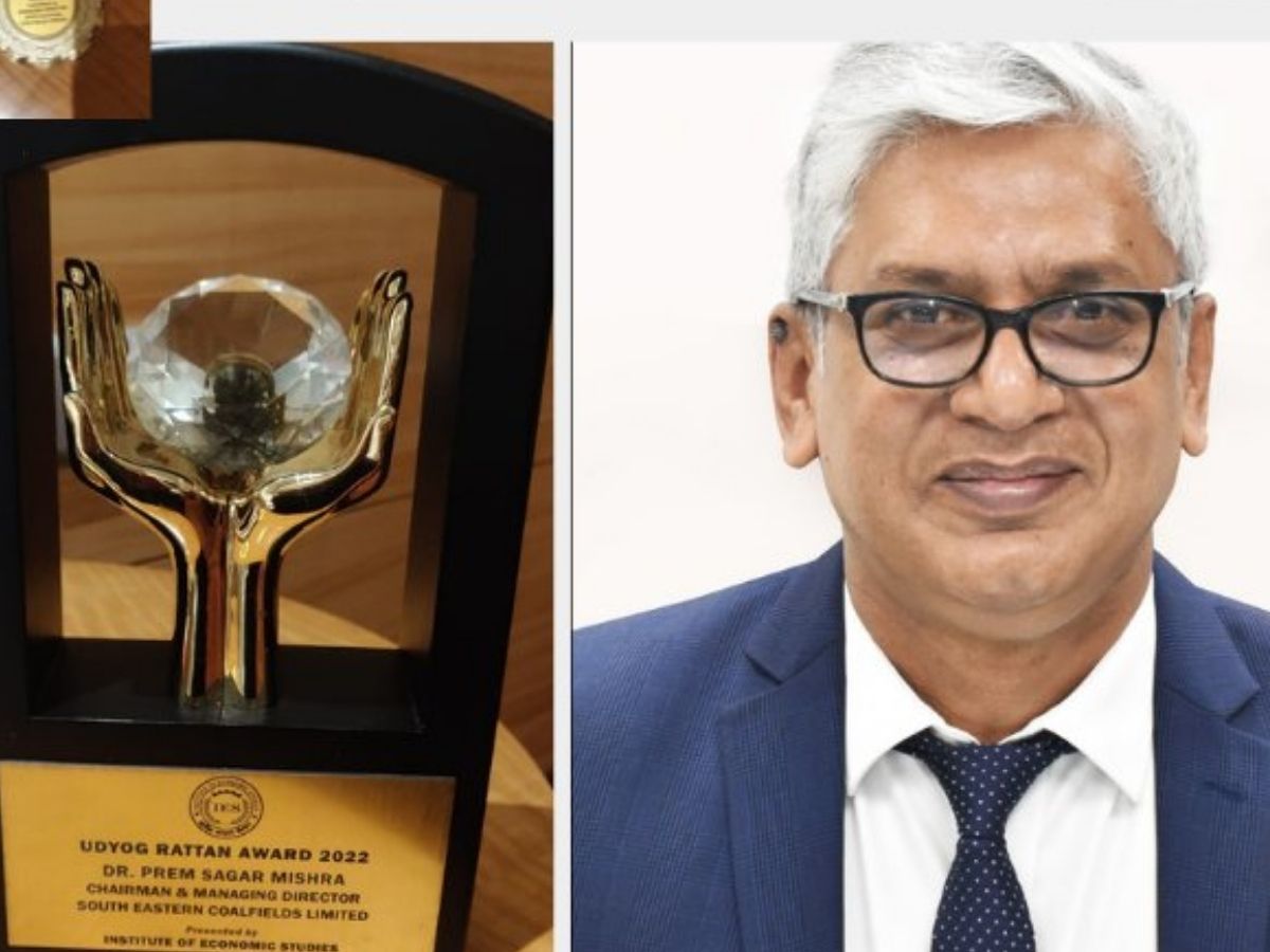 SECL CMD Conferred with prestigious 'Udyog Ratna Award'