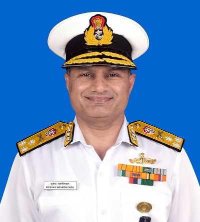 Vice Admiral Krishna Swaminathan assumed charge as Chief of Staff, Western Naval Command