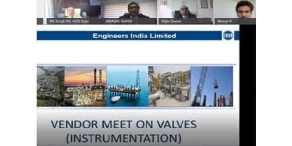 EIL organized a webinar with valve Suppliers
