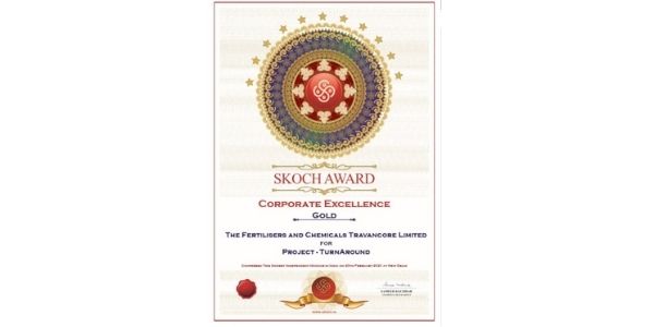 FACT won SKOCH GOLD award for Corporate Excellence