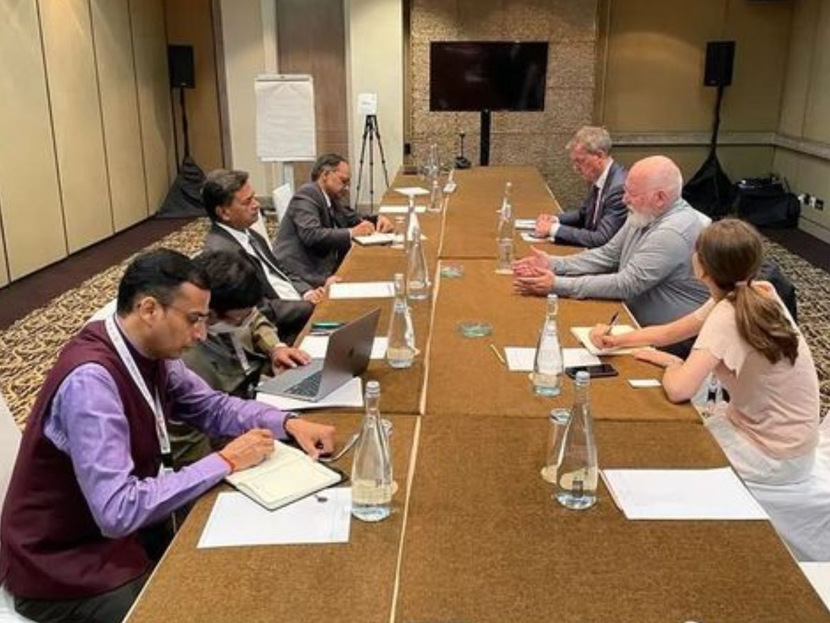 Power Minister R K Singh had bilateral meet with Mr. Frans Timmermans