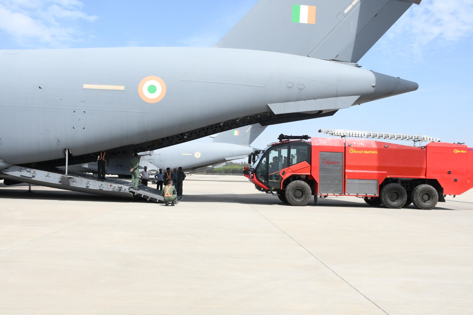 Indian Air Force received delivery of  first indigenously designed and developed Crash Fire Tender