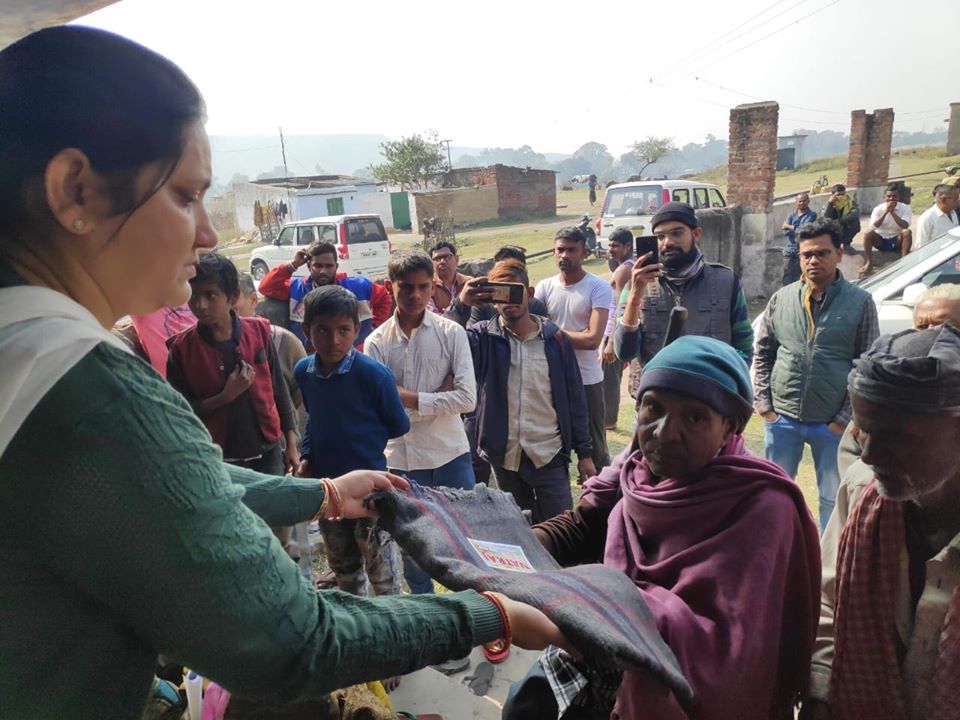 BCCL distributed blankets to needy people