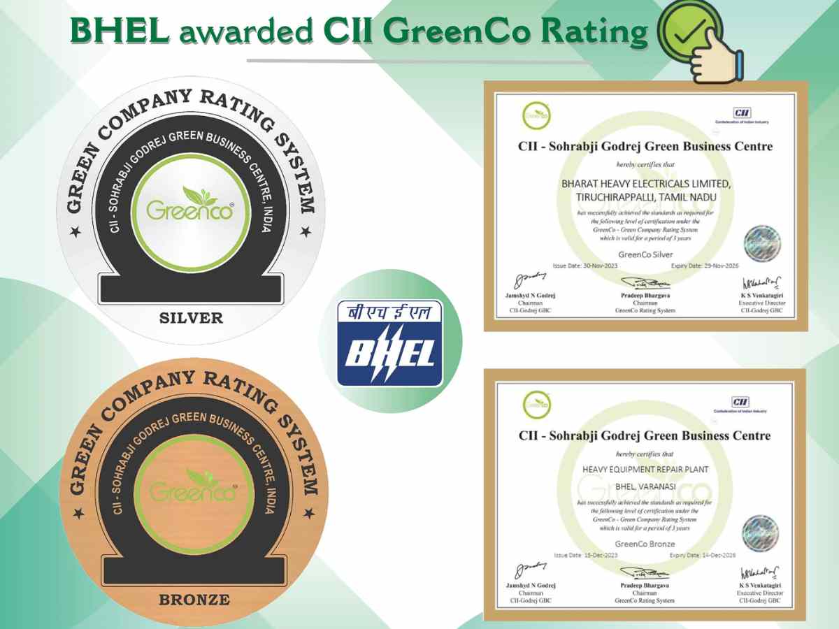 BHEL awarded GreenCo Rating