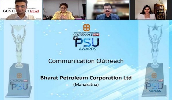 BPCL honoured at the 8th Edition of ‘The PSU Awards’