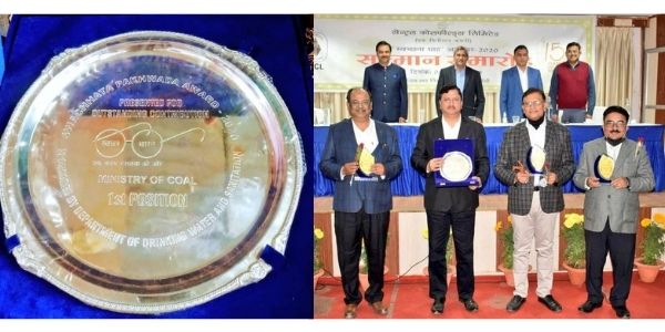 CCL bestowed with first prize by Ministry of Coal