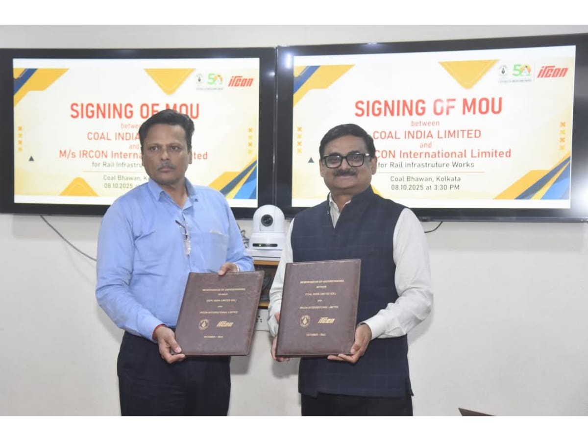 Coal India, IRCON Sign MoU to Transform Rail Infrastructure for Enhanced Coal Transportation